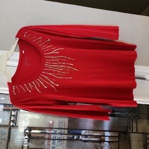 Top with sequins design. Red